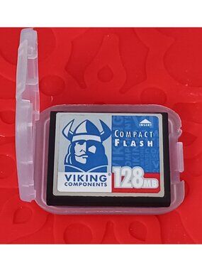 Viking componets 128MB Compact Flash CF Card Type + Protective Case